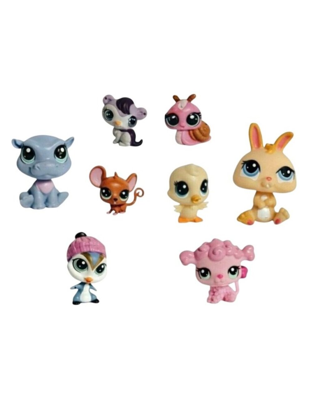 LPS Littlest Pet Shop 8 Animal Figures Mixed Collectible Cats Dogs Authentic 1H